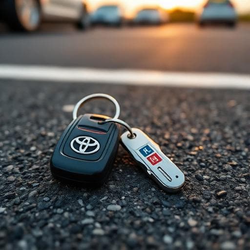 Car Keys with Toyota Keychain